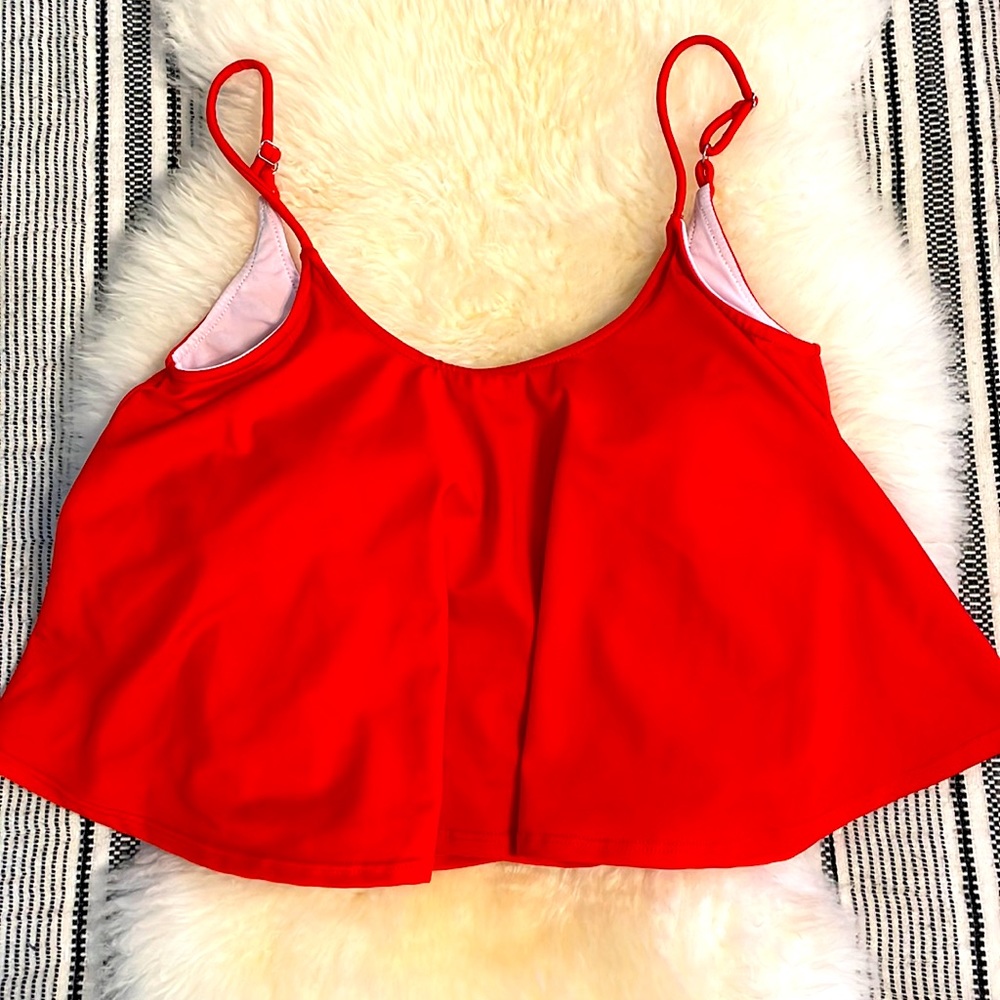 Kortni Jeane Red swing swimsuit top size xs
